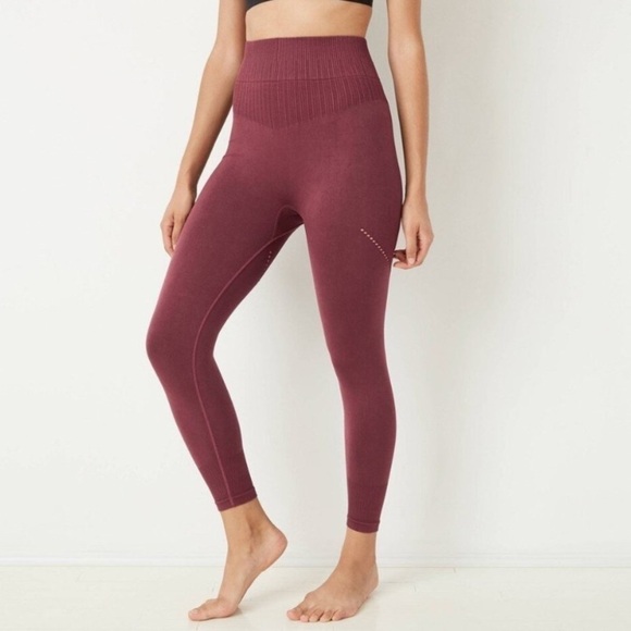 NWT Target Joy Lab High Rose Seamless 7/8 Length Leggings In Maroon - Picture 1 of 6
